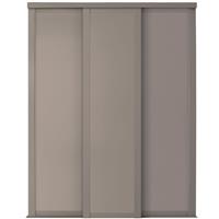 Spacepro Shaker 3 Door Sliding Wardrobe Kit Frame and Panel Door Kit (914mm) in Pebble