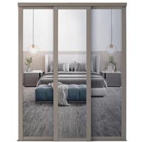 Spacepro Shaker 3 Door Sliding Wardrobe Kit Framed Mirror Door Door Kit (762mm) in Pebble