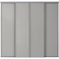 Spacepro Shaker 4 Door Sliding Wardrobe Kit Frame and Panel Door Kit (914mm) in Pebble