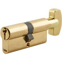 Yale 6 Pin Euro Thumbturn Cylinder 45-45mm in Brass