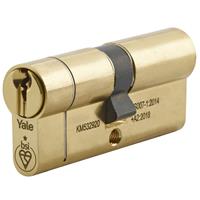 Yale 1 Star Euro Double Cylinder 45-55mm in Brass