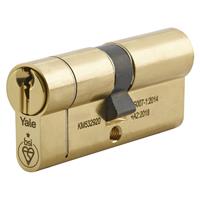 Yale 1 Star Euro Double Cylinder 40-40mm in Brass