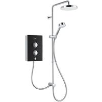 Mira Dcor 10.8kW Dual Outlet Electric Shower Black in Black Onyx