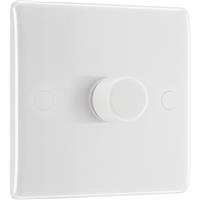 BG 800 Series Moulded Round Edge Dimmer Switch 1 Gang in White