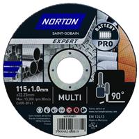 Norton Multi Material Cutting Disc 115 x 1.0 x 22.23mm Steel
