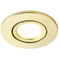 Spa Lighting Spa Como Integrated LED 5W Fire Rated Adjustable IP65 Downlight Satin 500lm 4000K in Brass Aluminium