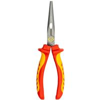 CK C. K Redline VDE SnipeNose Pliers 200mm in Red/Yellow Steel