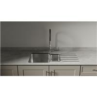 Mariz Surface R25 Universal Sink Module RH Worktop 3050 x 640 x 12mm in Light Concrete