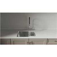 Mariz Surface R25 Universal Sink Module LH Worktop 3050 x 640 x 12mm in Pure White