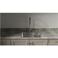 Mariz Surface R25 Large Designer Sink Module RH Worktop 3050 x 640 x 12mm in Dark Concrete