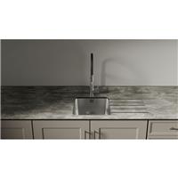 Mariz Surface R25 Sink Module One LH Worktop 3050 x 640 x 12mm in Dark Concrete