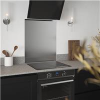 Splashback Metallico Stainless Steel Kitchen 600 x 750mm Brushed in Silver