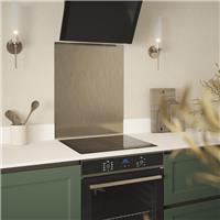 Splashback Metallico Stainless Steel Kitchen 600 x 750mm in Antique Brass