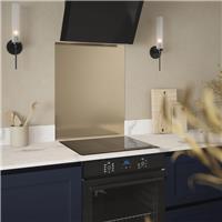 Splashback Metallico Stainless Steel Kitchen 600 x 750mm Brushed in Gold
