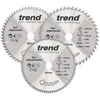 Trend Craft Mixed Saw Blades 250mm CSB/250/3PK (3 Piece) in Silver Steel