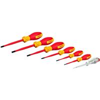 Bosch Professional VDE Screwdriver Set 7 Piece in Red/Yellow