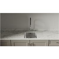 Mariz R25 Single Kitchen Sink Module Right-Hand in White Marble