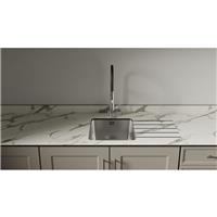 Mariz R25 Single Kitchen Sink Module Right-Hand in Vena White