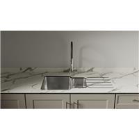 Mariz R25 Universal Kitchen Sink Module Left-Hand in Vena White