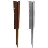 A Perry SleeperSecure No.4734 Triple Sleeper Support Spike Corner in Brown Steel
