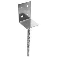 A Perry SleeperSecure No.494/S Sleeper Base Anchor Bracket 75mm Concrete In Stainless Steel in Silver