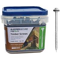 A Perry SleeperSecure No.4729/S Sleeper Screws 63mm Hex Head Stainless Steel (150 Pack) in Silver