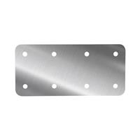 A Perry SleeperSecure No.4718/S Internal Sleeper Support Plate Short Straight Flat Stainless Steel in Silver