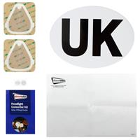 Streetwize Accessories Streetwize Headlight Converter Kit & UK Sticker in Grey