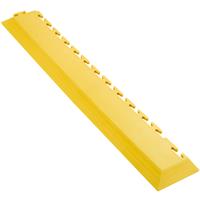 Ecotile E500/7mm Interlocking Corner Edge Ramp ( 7mm ) in Yellow
