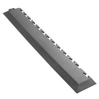 Ecotile RE500/7mm 100% Recycled Interlocking Corner Edge Ramp ( 7mm ) in Graphite