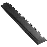Garage Floor Tile Company X Joint Interlocking Floor Tile Corner Ramp (7mm) in Black
