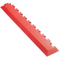 Garage Floor Tile Company X Joint Interlocking Floor Tile Corner Ramp (7mm) in Red