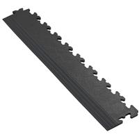 Garage Floor Tile Company X Joint Interlocking Floor Tile Edge Ramp (7mm) in Black