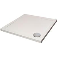 Nuie Hydro45 Low Profile Shower Tray 800 x 800mm in White Acrylic