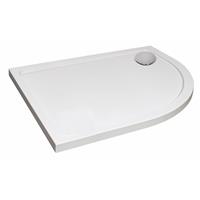 Nuie Hydro45 Low Profile Quadrant Shower Tray 1000 x 800mm Right Hand Offset in White Acrylic