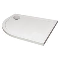 Nuie Hydro45 Low Profile Quadrant Shower Tray 1200 x 800mm Left Hand Offset in White Acrylic