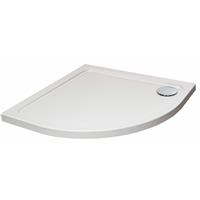 Nuie Hydro45 Low Profile Quadrant Shower Tray 900 x 900mm in White Acrylic