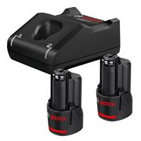 Bosch Professional 12V Battery Starter Set 2 x 2.0Ah in Black