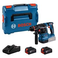 Bosch Professional 18V GBH 18V-22 X SDS-Plus Hammer Drill 2 x 4.0Ah in Black/Blue Steel