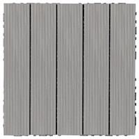 Apollo Composite Decking Tile Uncapped 50 x 50cm (4 Pack) in Grey Plastic