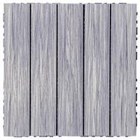 Apollo Composite Decking Tile Capped 50 x 50cm (4 Pack) in Grey Plastic