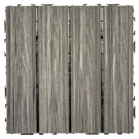 Apollo Capped Composite Decking Tile 30 x 30cm (4 Pack) in Grey Plastic