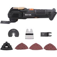 ROKTOR 18V Brushless Cordless Multi Tool Body Only in Black Rubber