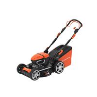 Yard Force 46cm Self Propelled Cordless Lawnmower in Black/Orange