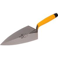 Roughneck Professional Brick Trowel 10" Philadelphia in Yellow/Silver Forged Steel