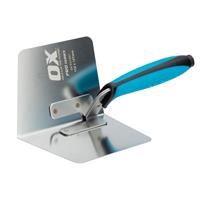 OX Pro Internal Corner Trowel 4 x 5" in Silver Steel