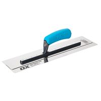 OX Pro UltraFlex Finishing Trowel 405 x 110mm (16") in Blue/Silver Steel