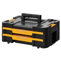 DeWalt TSTAK Double Shallow Drawers in Black