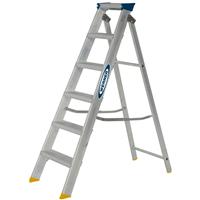 Werner MasterTrade Stepladder 6 Tread in Silver Plastic