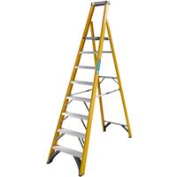 Zarges GRP Platform Step Ladder 9 Tread in Yellow Fibreglass